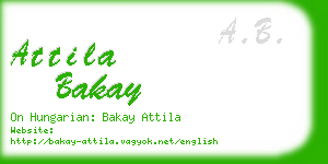 attila bakay business card